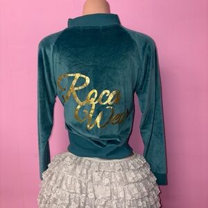 Rocawear Teal Hoodie with Yellow Accents